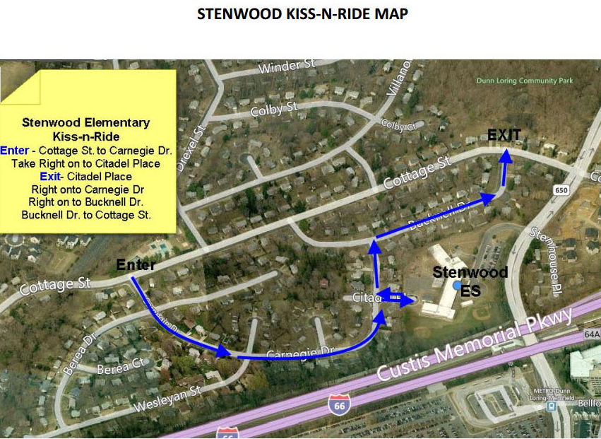 photo of Stenwood Kiss and Ride route